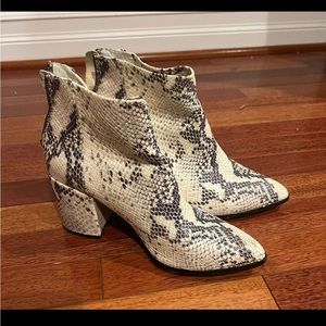Steve Madden snakeskin booties